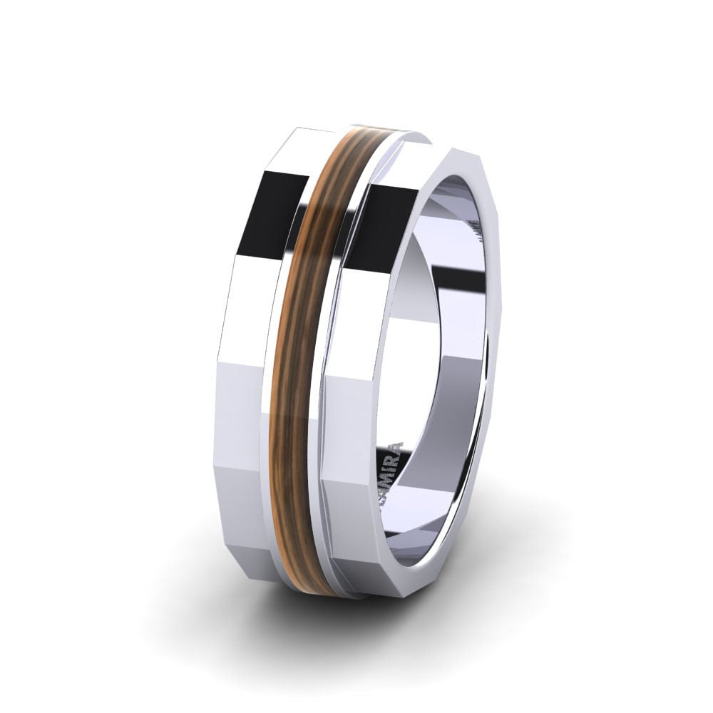 Les & Ogljik Moški poročni prstan Confident Game 8 mm