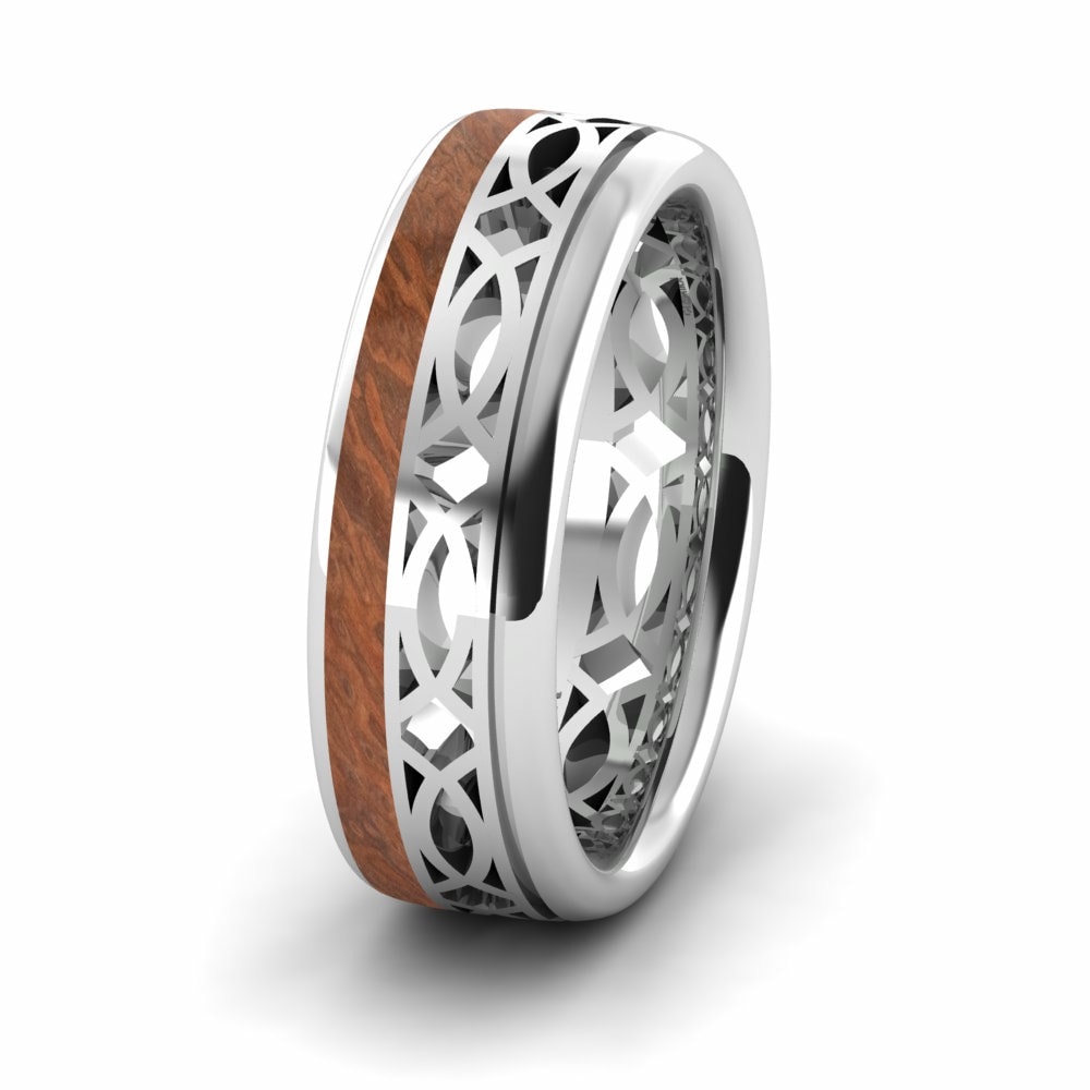 Wood & Carbon Men's Wedding Ring Confident Joy 8 mm