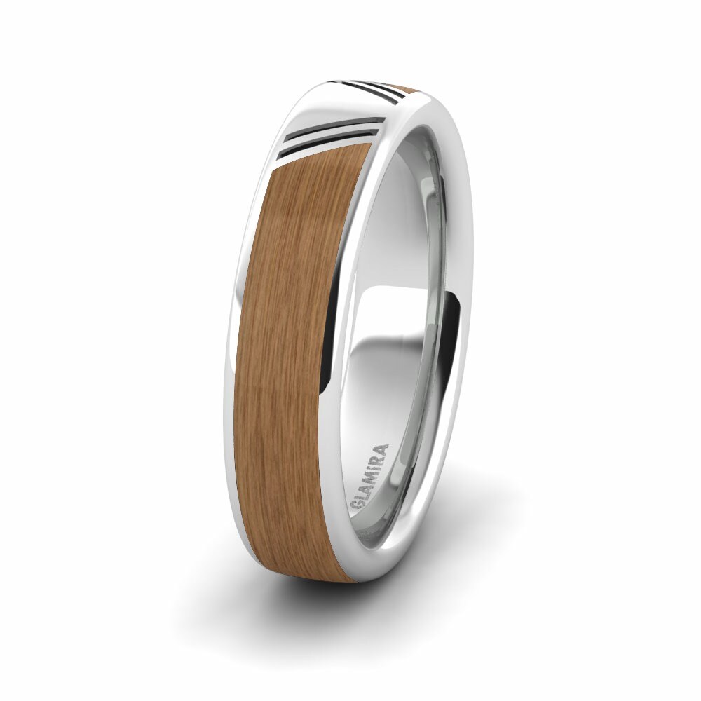Wood & Carbon Men's Wedding Ring Confident Wind 6 mm