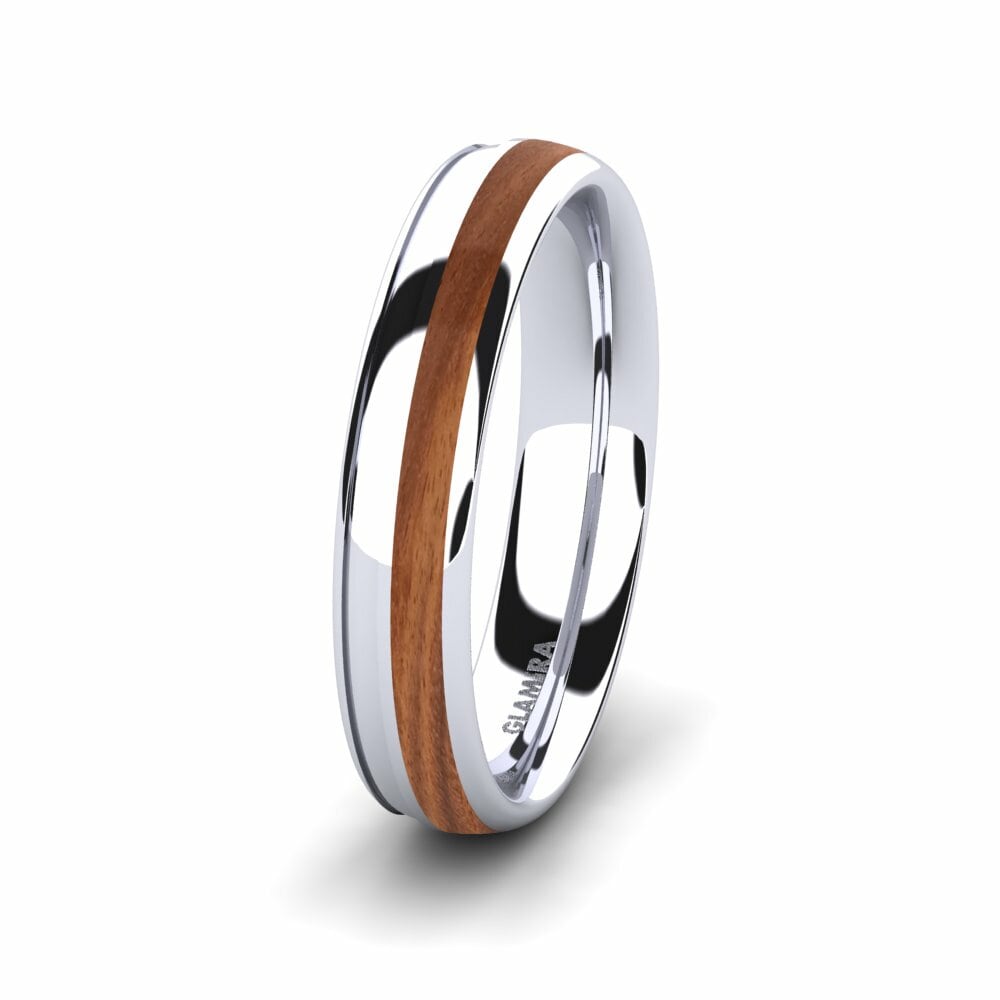 Anillo Boda Hombre Peaceful Twinkle 5 mm Madera y Carbón