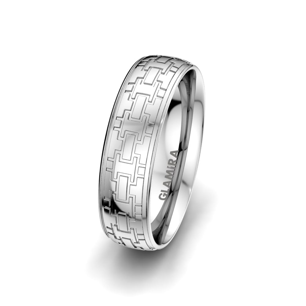 925 Zilver Heren Trouwring Unique Line 6 mm