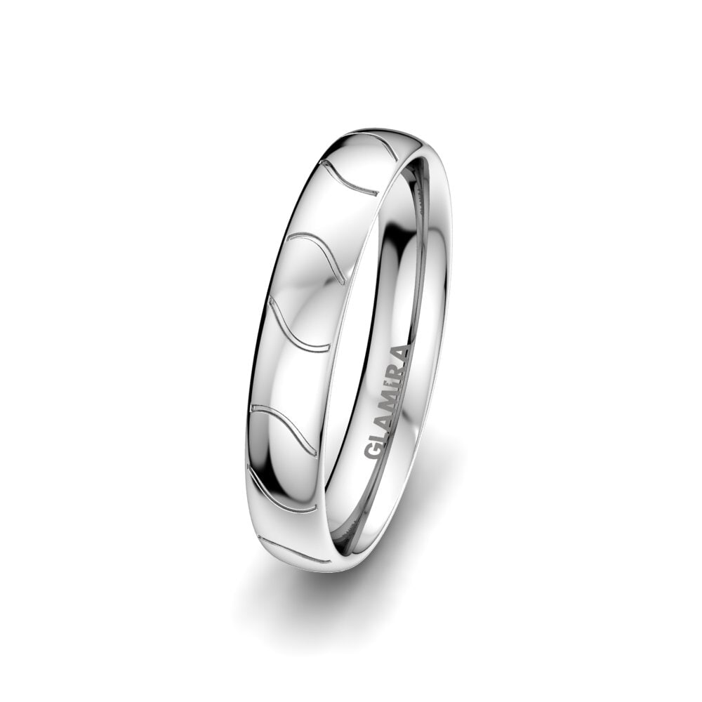 Anillo Boda Hombre Alluring Light 4 mm Platino