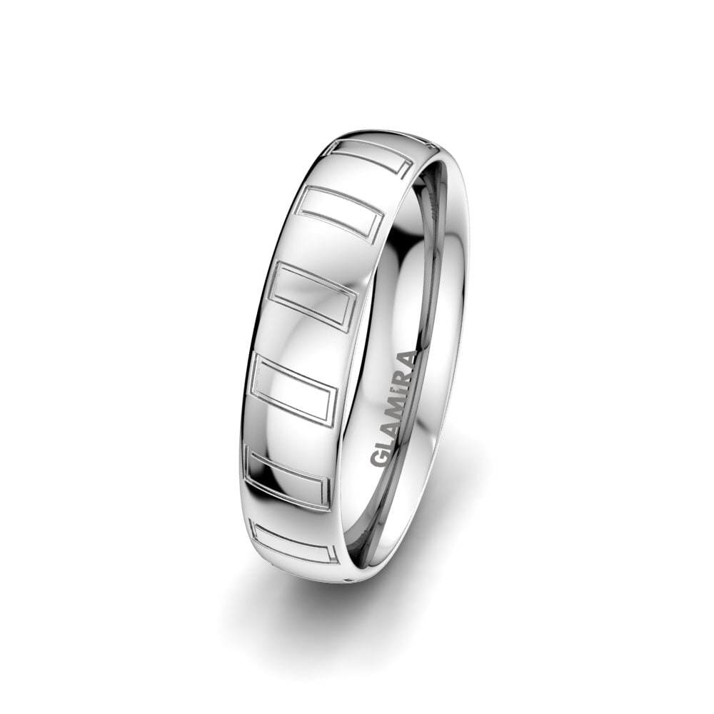 925 Zilver Heren Trouwring Unique Star 5 mm