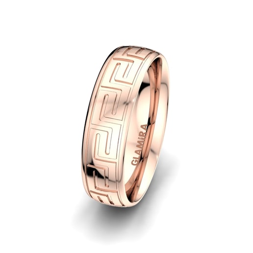Men's Ring Infinite Ornament 6 mm 585 Rose Gold