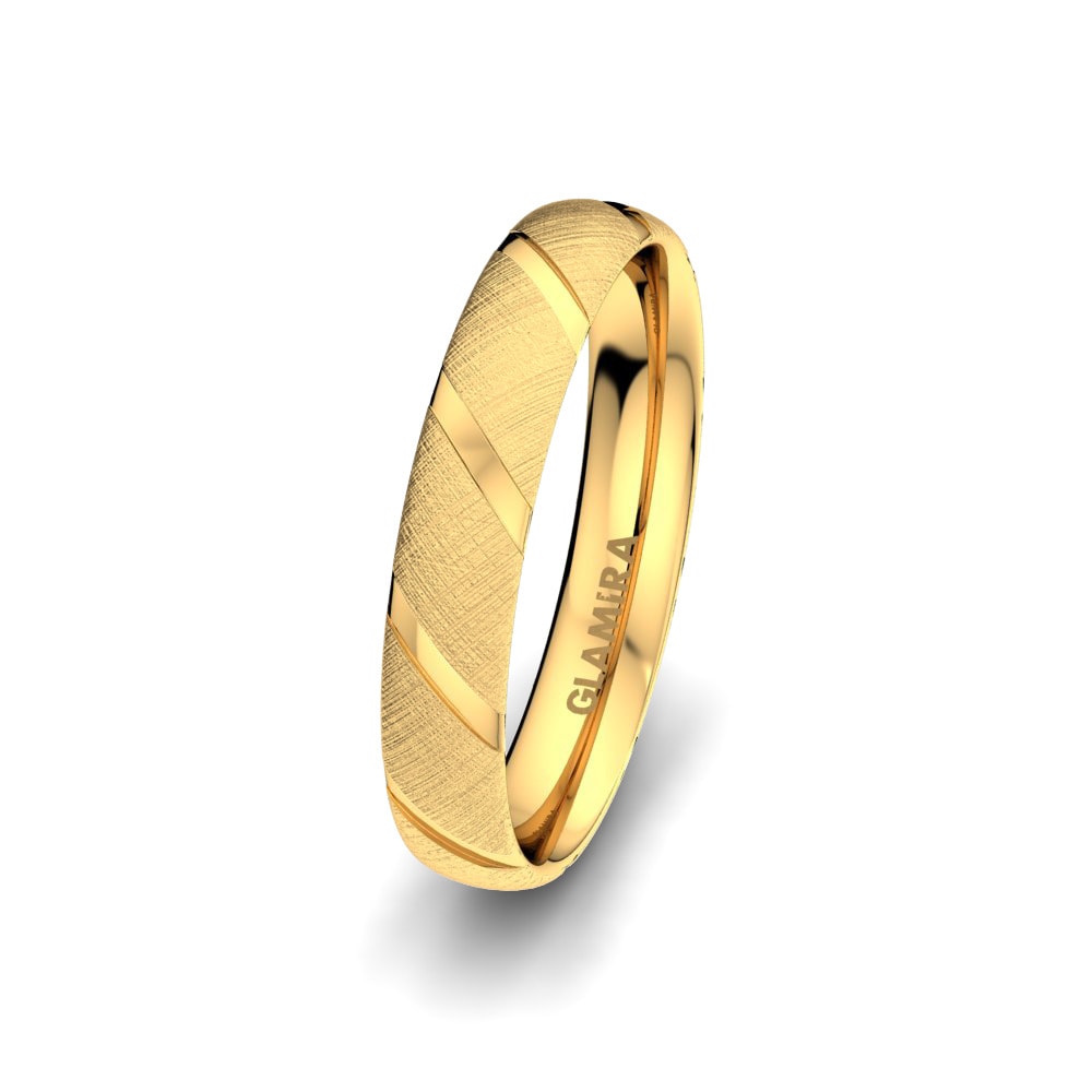 Exclusive Men’s Wedding Rings Men's Attractive Love 4 mm 585 Yellow Gold