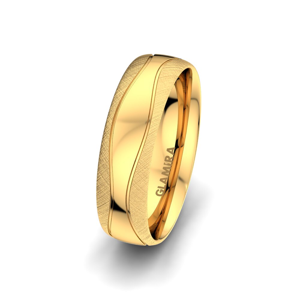 9Carat Yellow Gold Polished D Shape 6MM Wedding Ring | Fashion World
