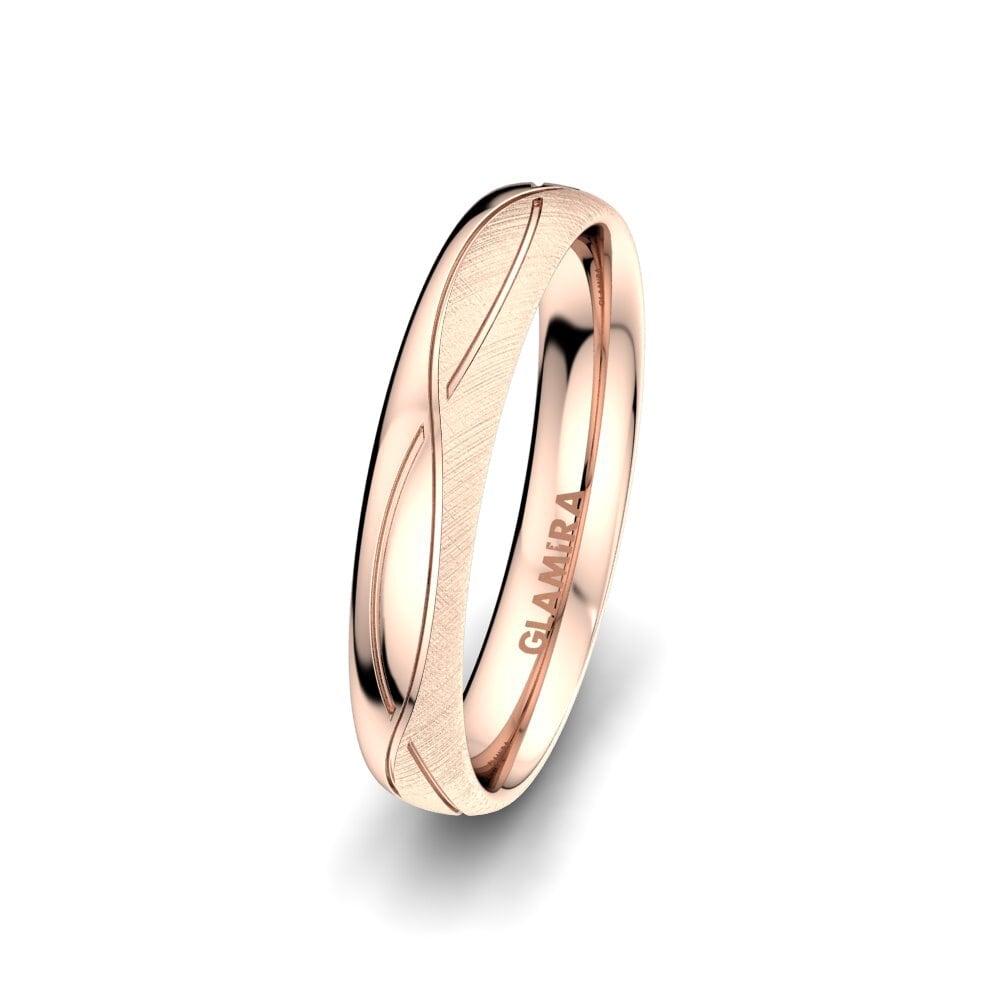 14ct Rose Gold Couple's Ring Sense Mira 4 mm