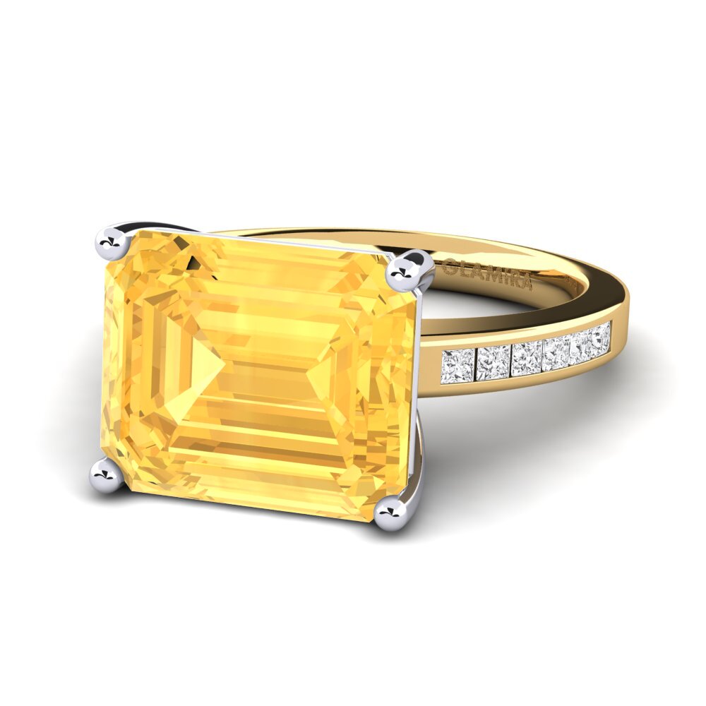 18k Oro Amarillo/Blanco Anillo Gwenora