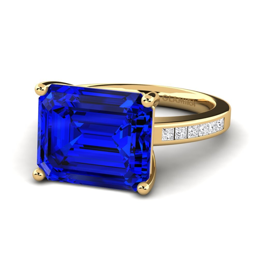 18k Oro Amarillo Anillo Gwenora