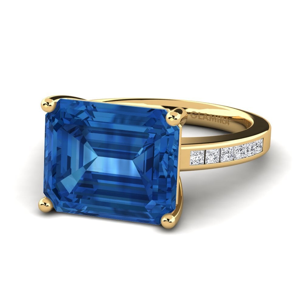 Dark Blue Zirconia Ring Gwenora