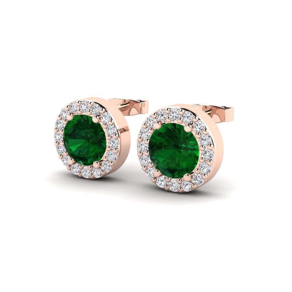 14ct Rose Gold Tsavorite SYLVIE Earring Gwerthuso