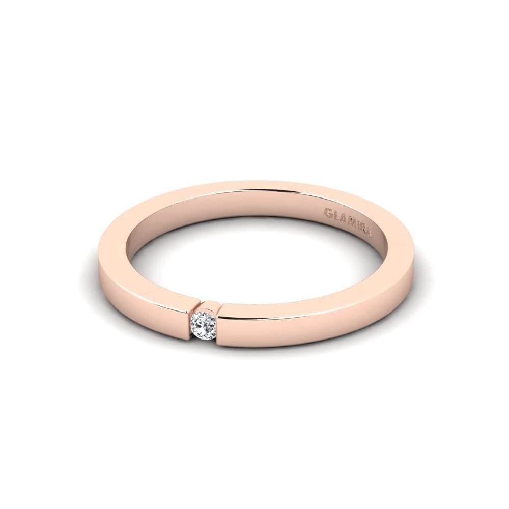 18ct Rose Gold Lab Grown Diamond Women's Ring April