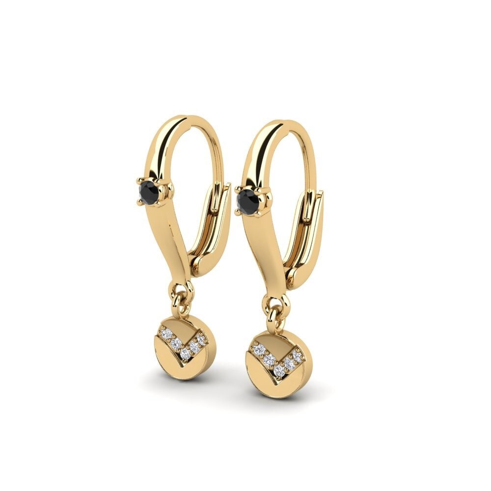 Diamante Negro Pendiente de mujer Habomai