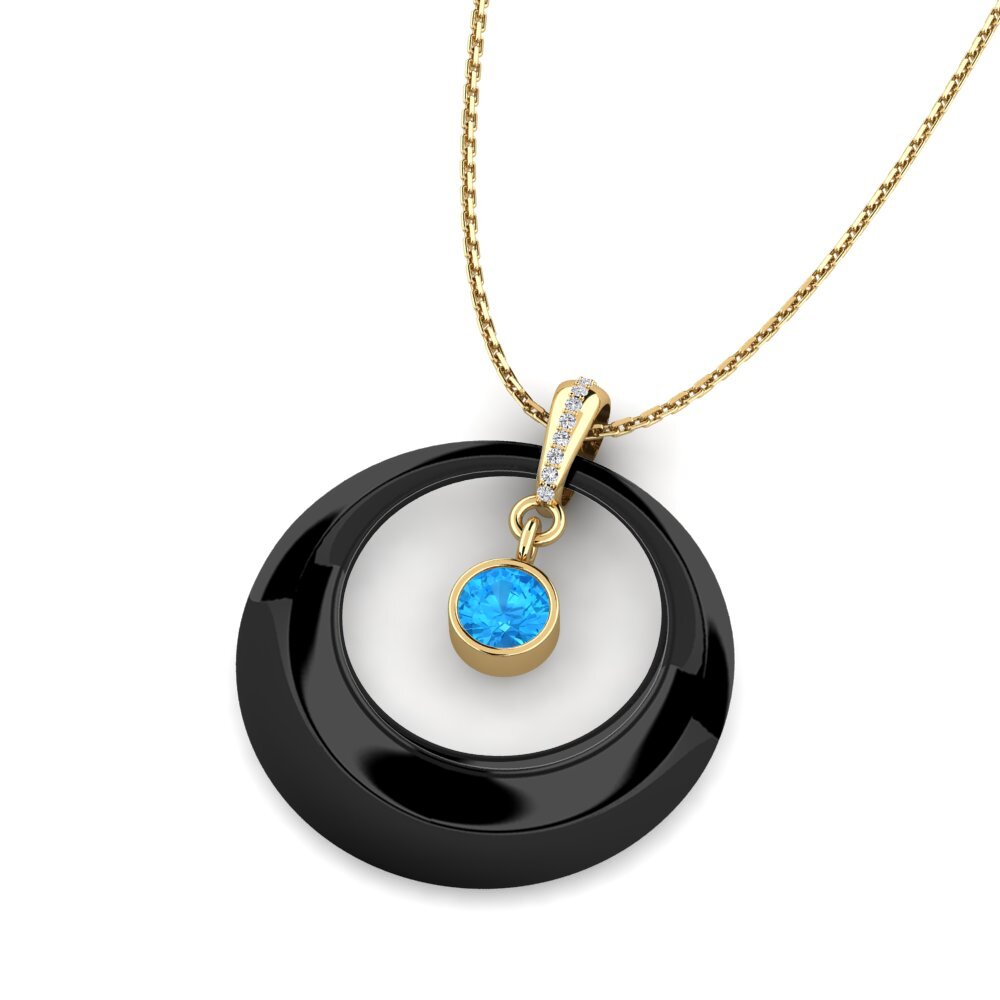 Topacio azul Colgante de Mujer Haddon