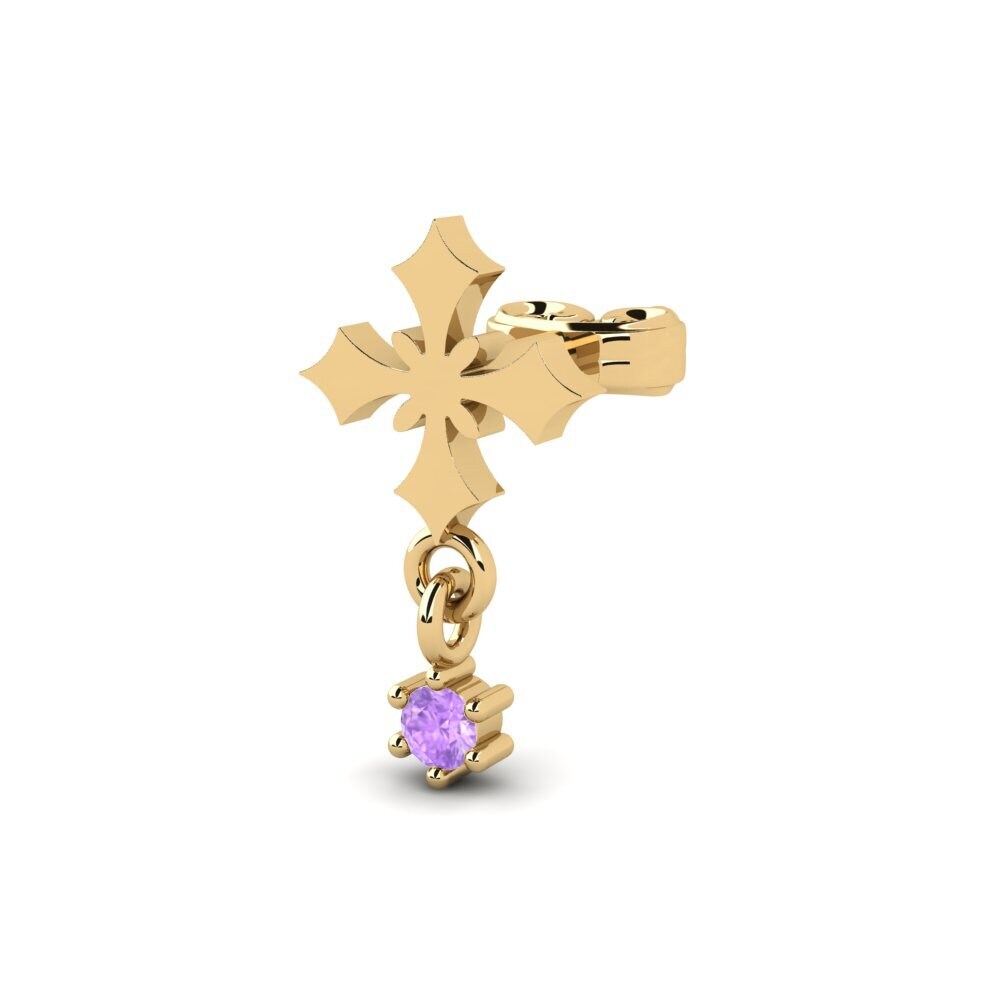 Amethyst Men's Earring Hafe