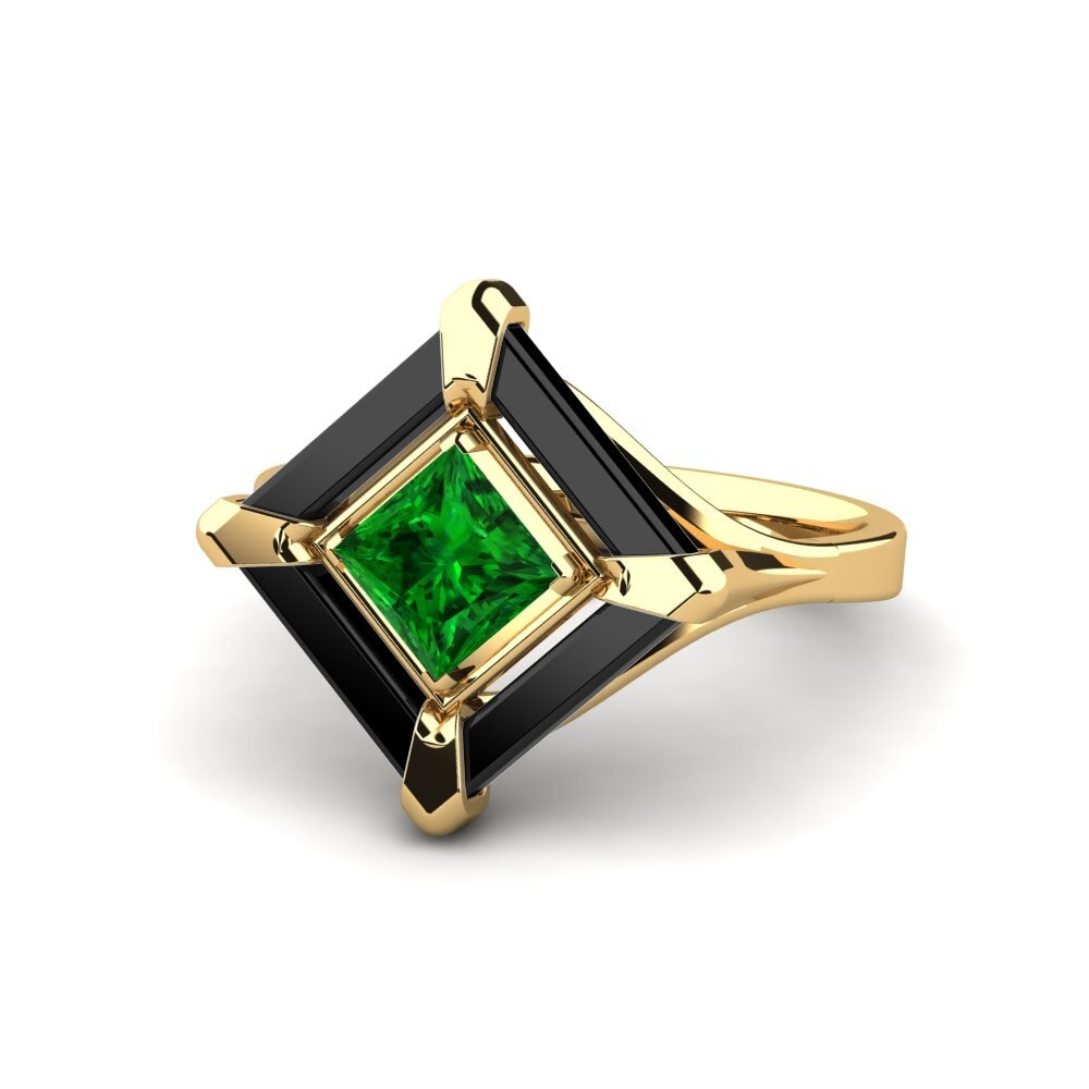 Ceramic Tsavorite Rings