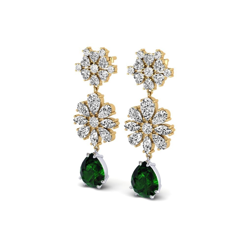 Đá Tourmaline Xanh / Bích tỷ Bông tai nữ Hague