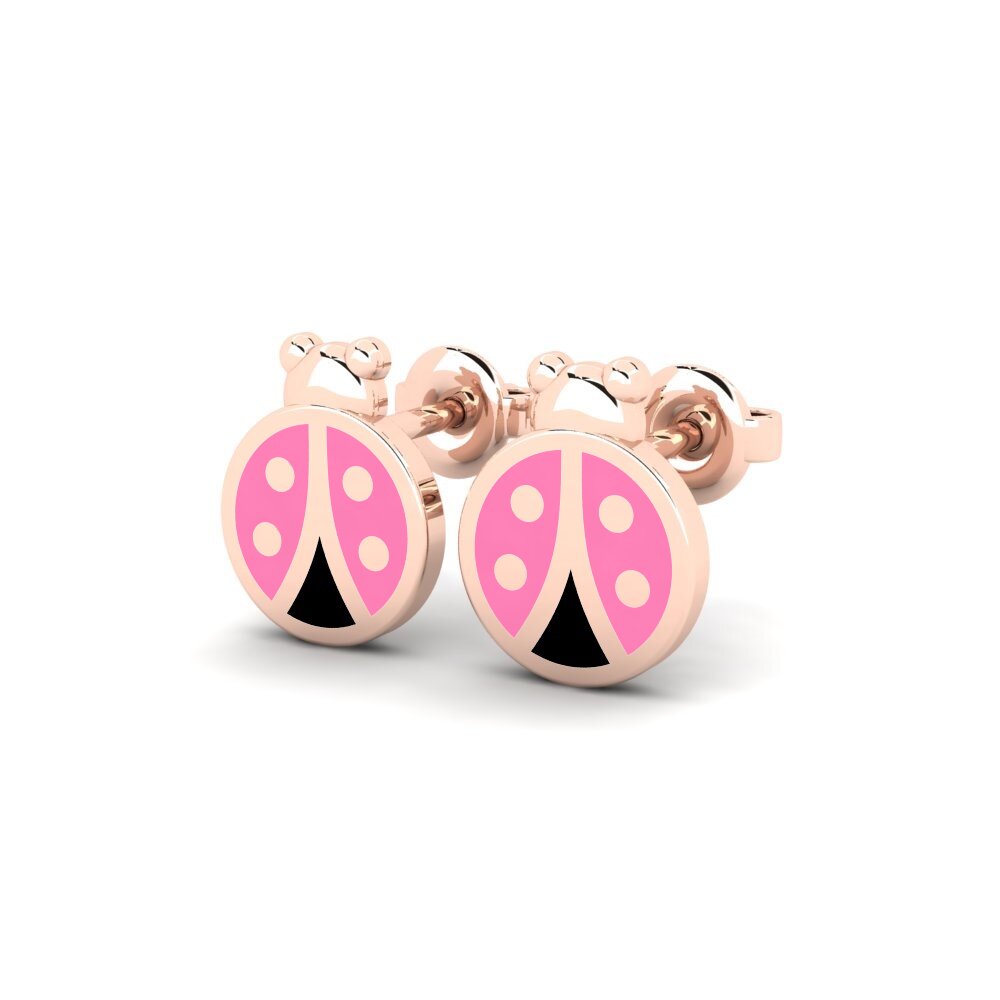 18ct Rose Gold Kid's Earring Hairani