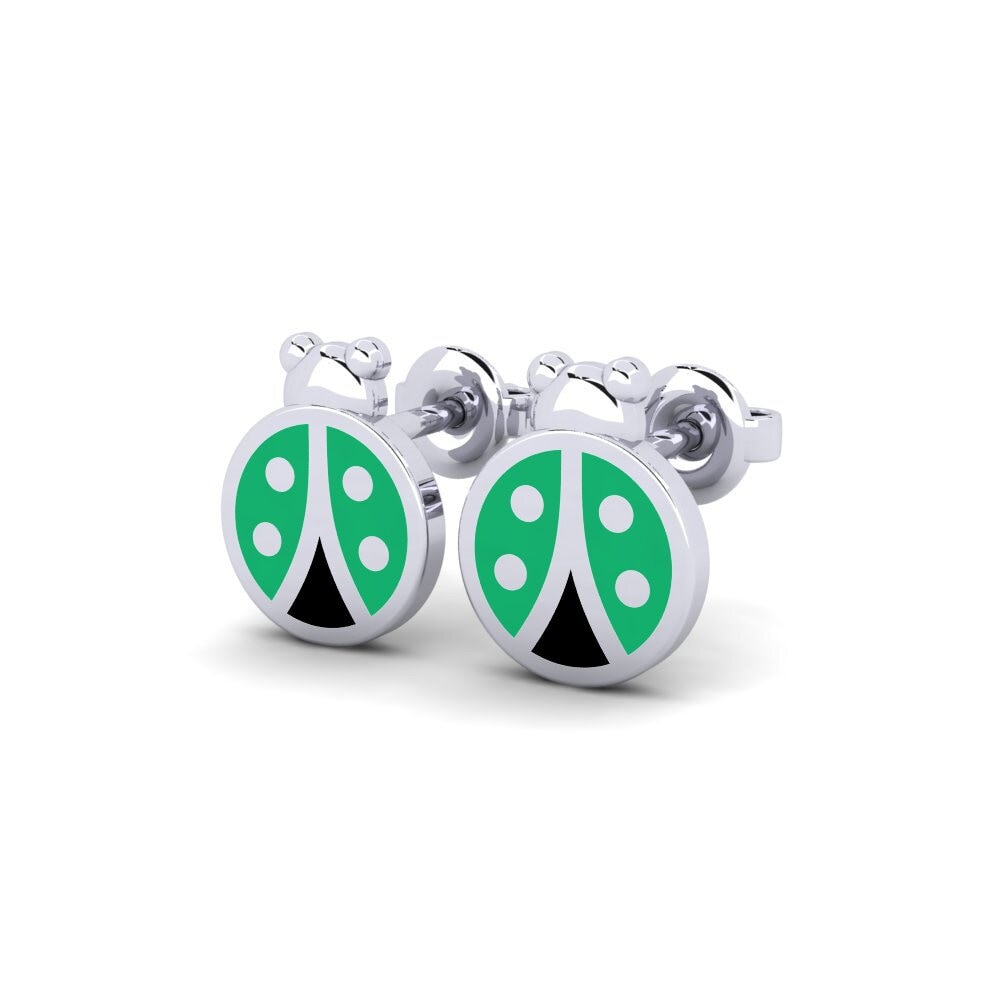 White Silver Kid's Earring Hairani