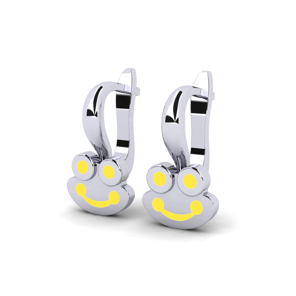 9ct White Gold Kid's Earring Hajron