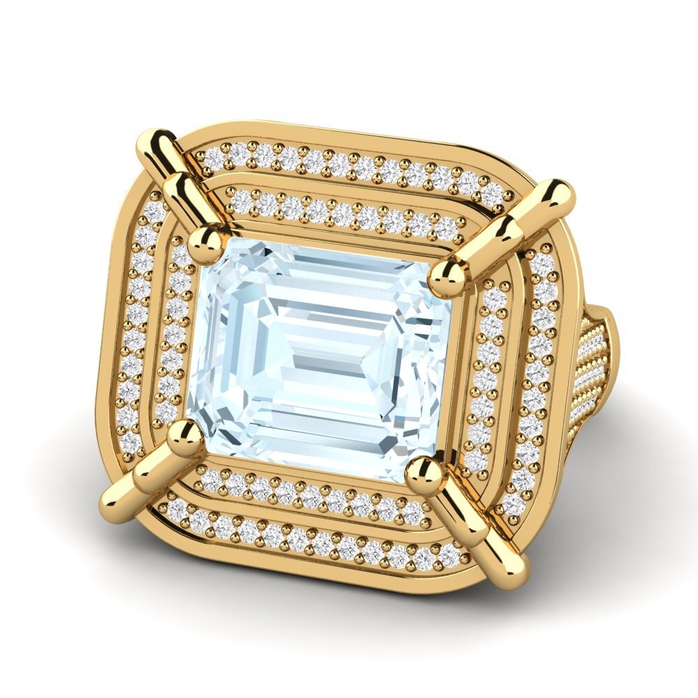 18k Oro Amarillo Anillo de Hombre Haldis