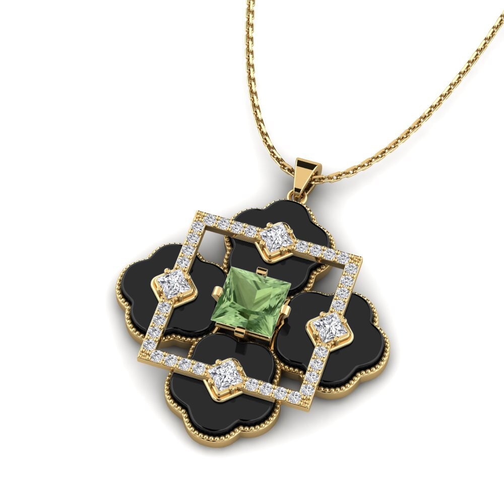Zafiro Verde Colgante de Mujer Hale