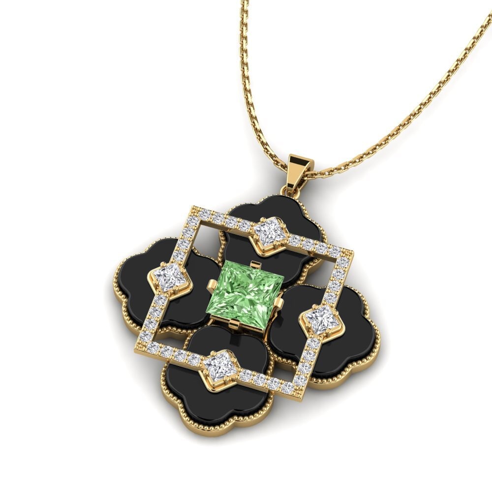 Diamante Verde Colgante de Mujer Hale
