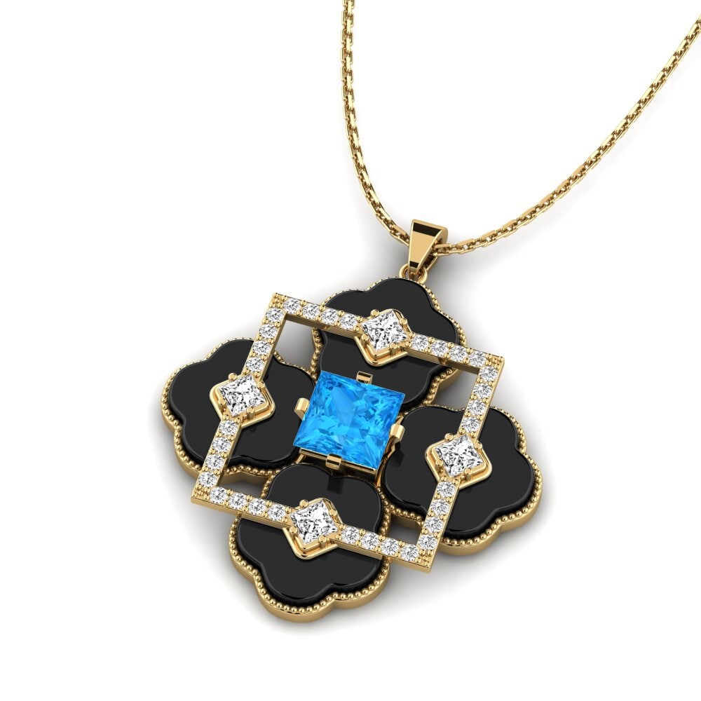 Topacio azul Colgante de Mujer Hale