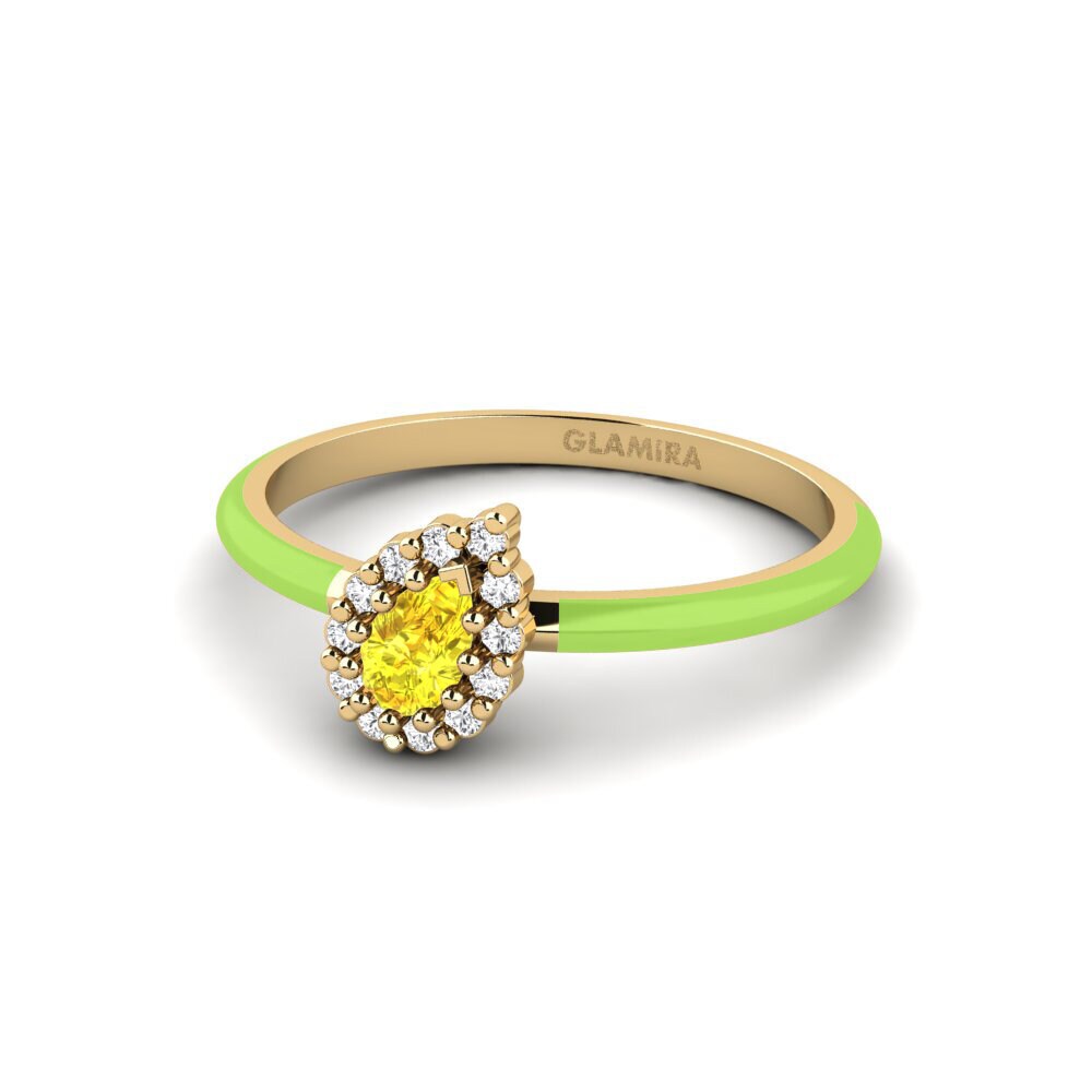 Zafiro amarillo Anillo Hamden