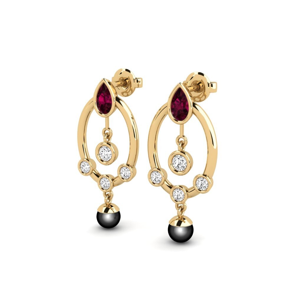 Rhodolite Garnet Women's Earring Hamin