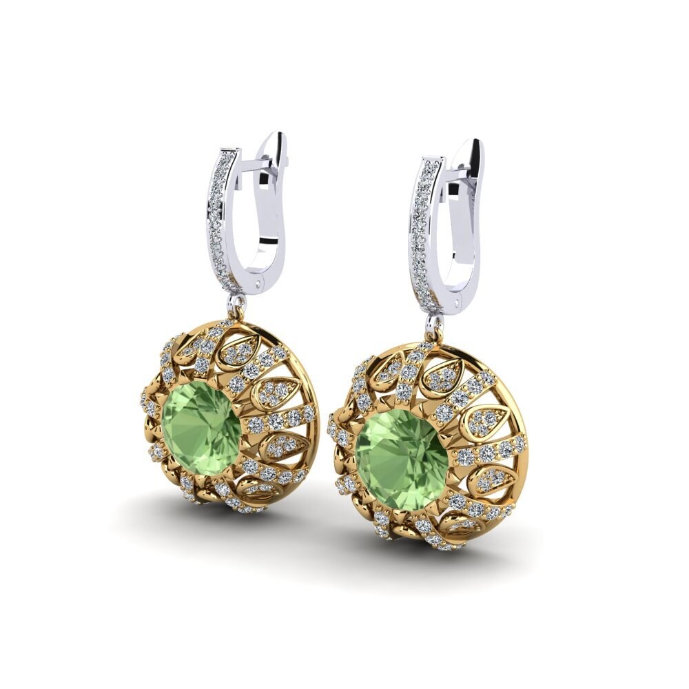 Đá Sapphire Xanh Bông tai nữ Hamrick