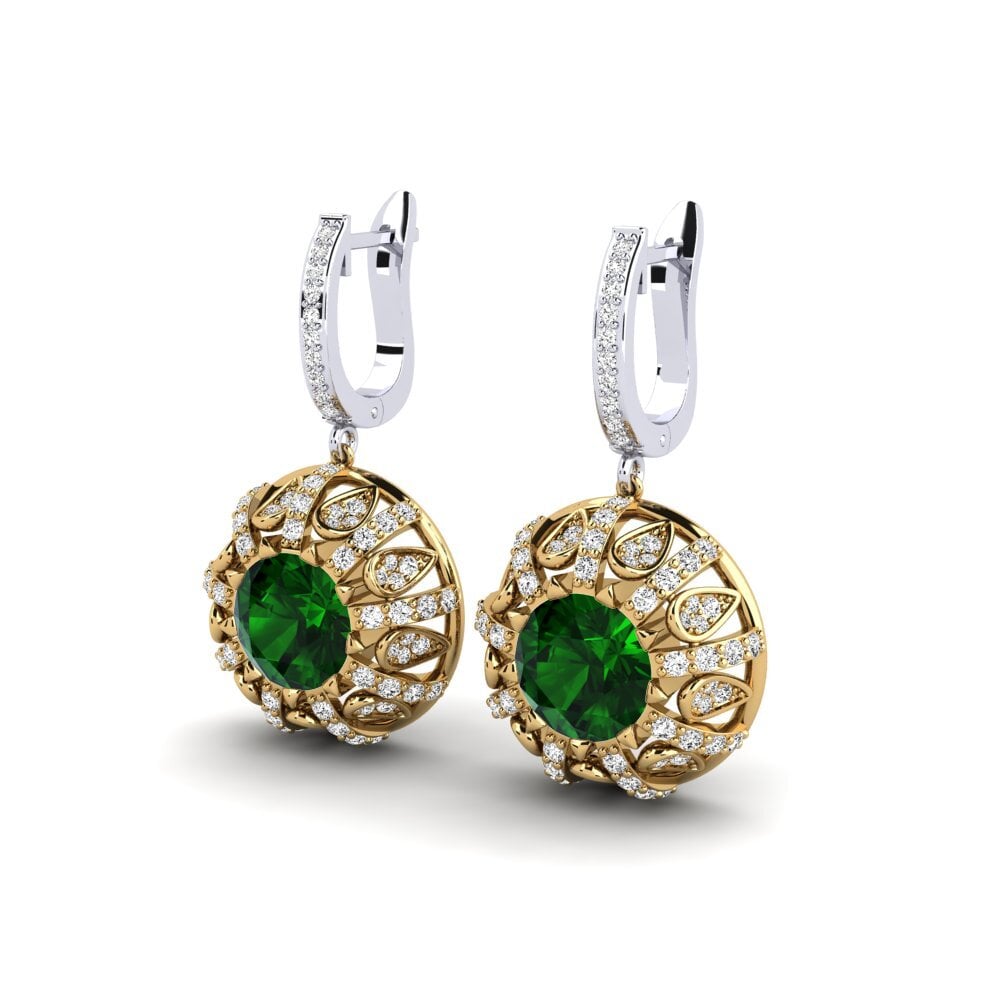 Đá Tourmaline Xanh / Bích tỷ Bông tai nữ Hamrick