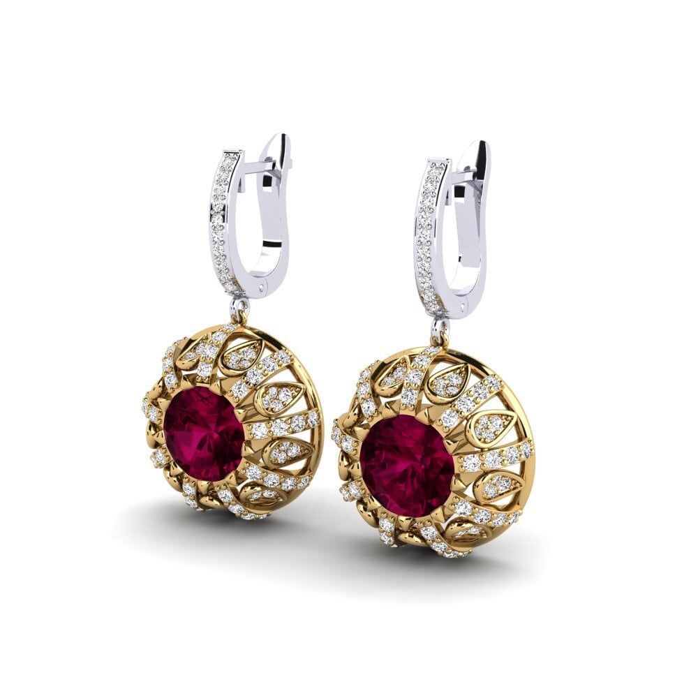 Đá Rhodolite Bông tai nữ Hamrick