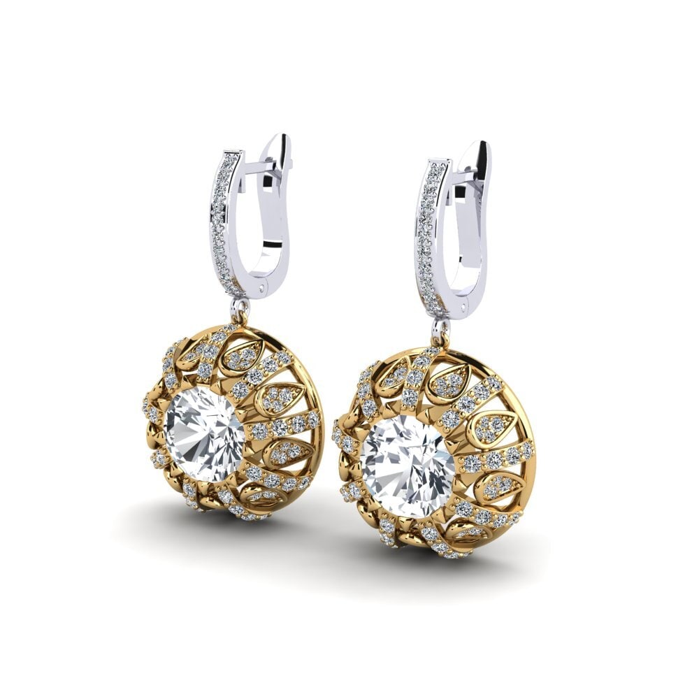 Đá Zircon Trắng Bông tai nữ Hamrick