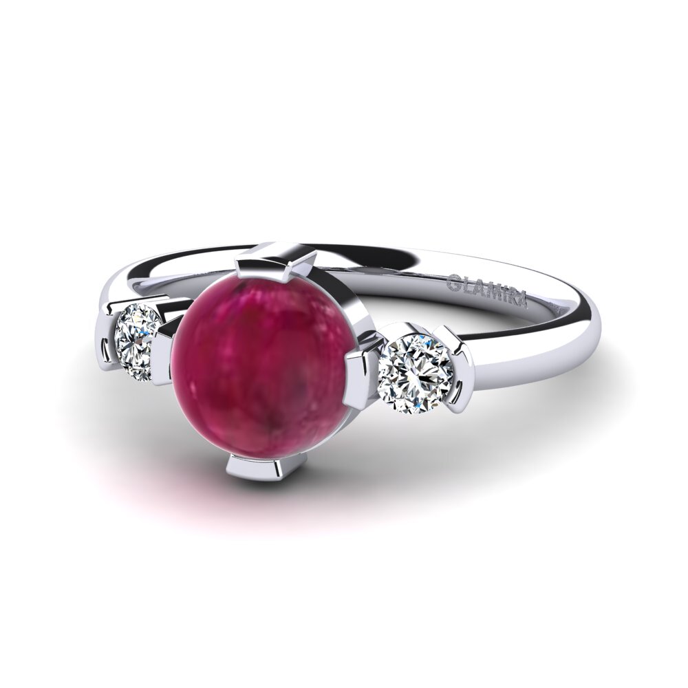 Cabochon Ruby Ring Hana