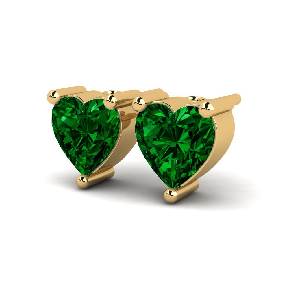 Corazón Circonita Verde Pendiente de mujer Hanellie