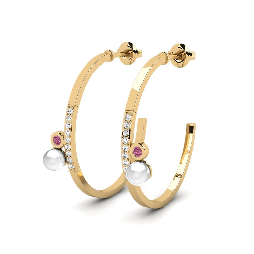 Đá Rhodolite Bông tai nữ Hanitra