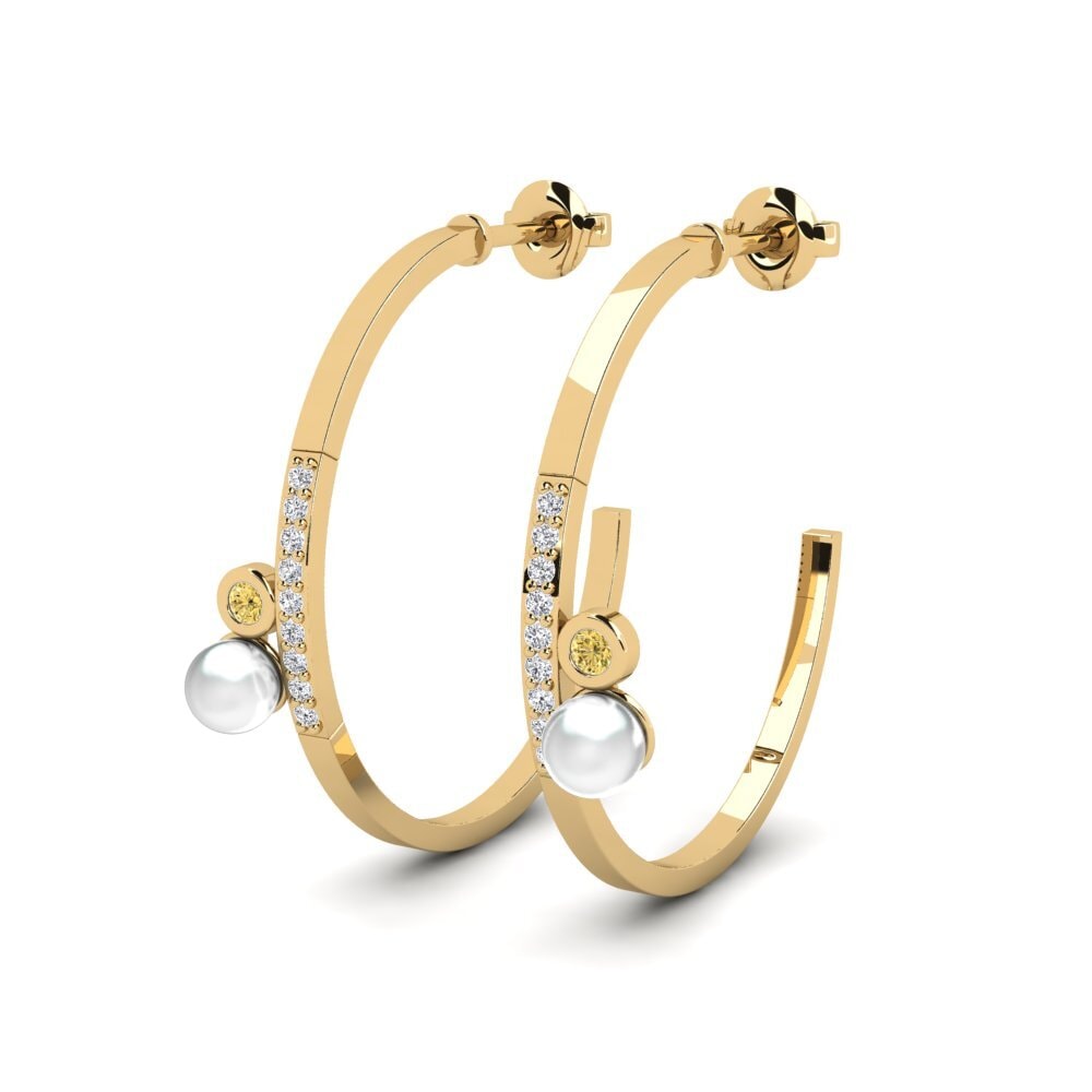 Diamante Amarillo Pendiente de mujer Hanitra