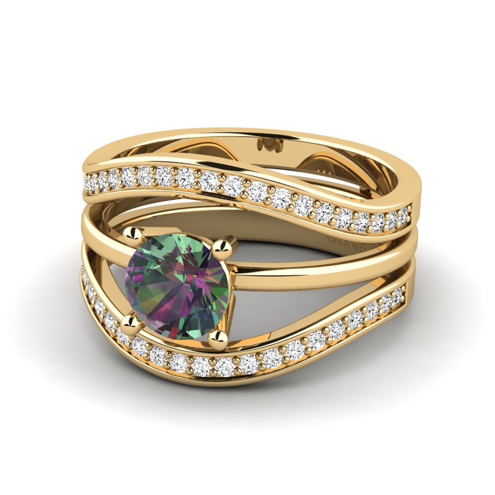 Topacio Místico Anillo Hanlu SET