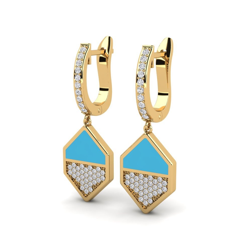 14k Oro Amarillo Pendiente de mujer Hannelo