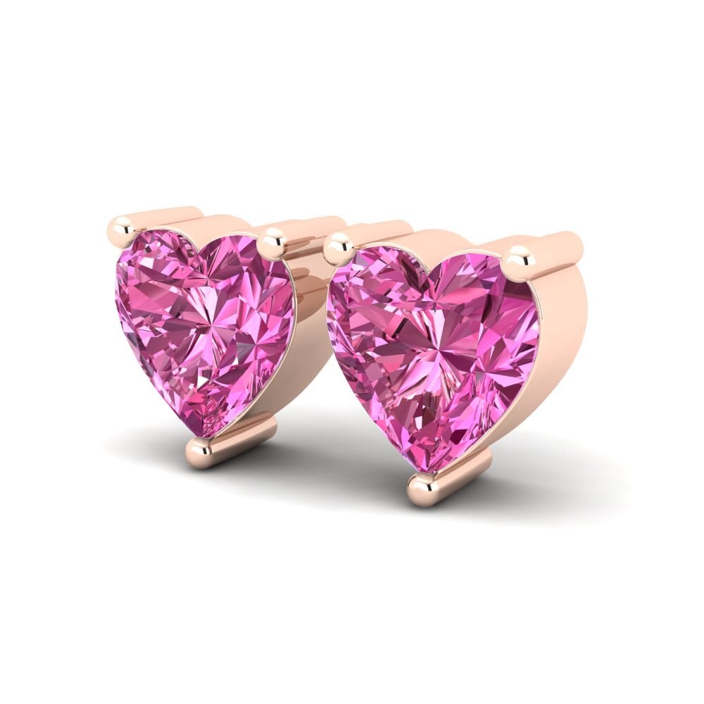 14k Oro Rosa Topacio Rosa Pendiente de mujer Hanvitha