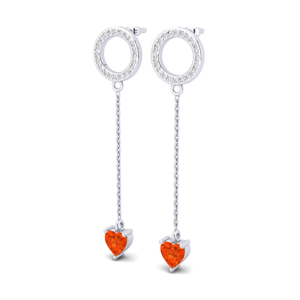 Opale de Feu Boucle d'oreille femme Hanzila