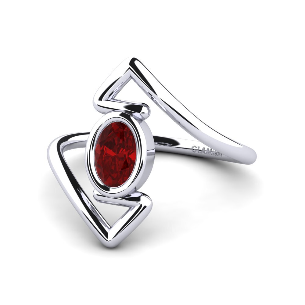 White Silver Ruby (Lab Created) Ring Hardie