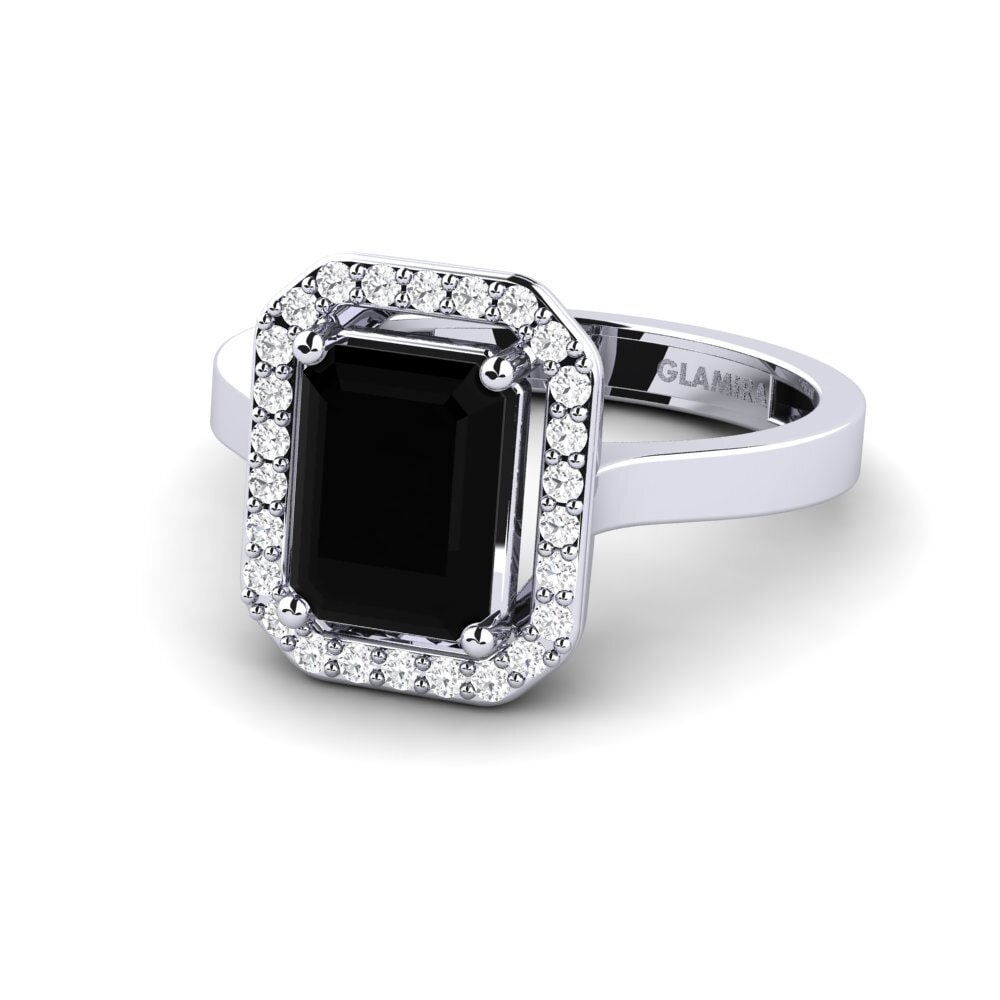 Black Sapphire Engagement Ring Harebrained