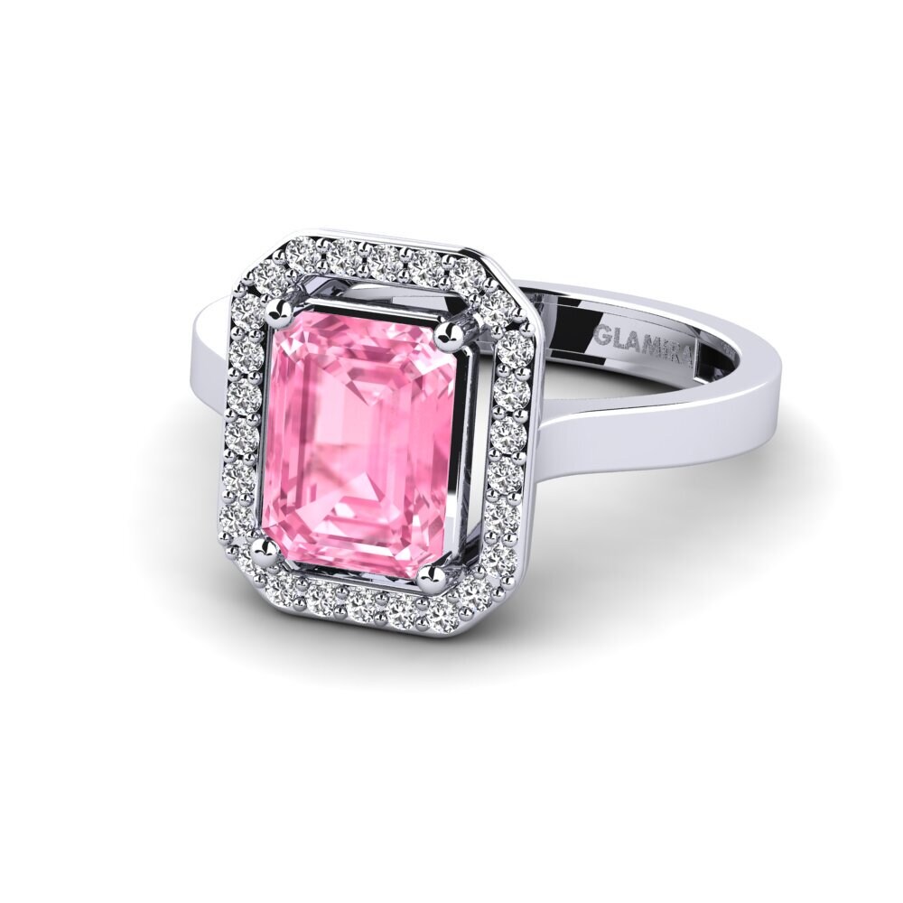 Zafiro Rosado Anillo de compromiso Harebrained