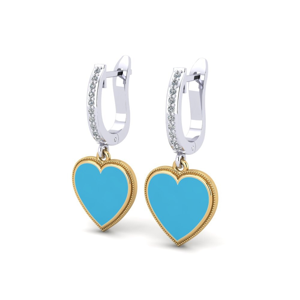 750 Weiß & Gelbgold Damen ohrring Hareem