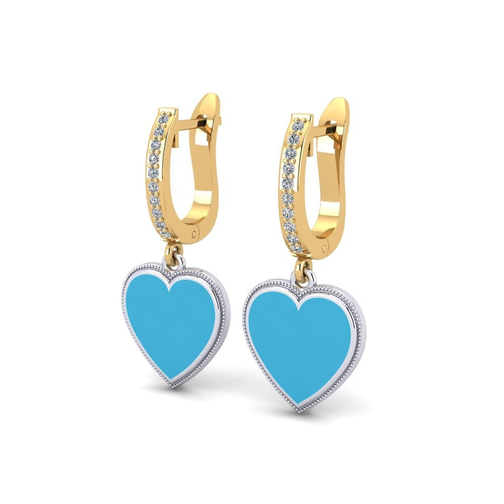 14ct Yellow & White Gold Women's Earring Hareem