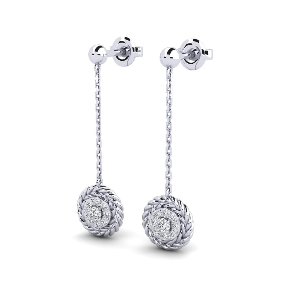 14ct White Gold Women's Earring Hargana