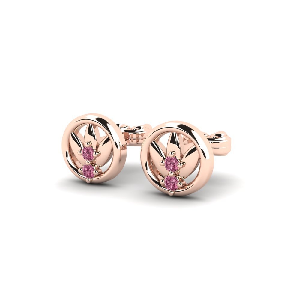 9ct Rose Gold Rhodolite Garnet Women's Earring Hargosie