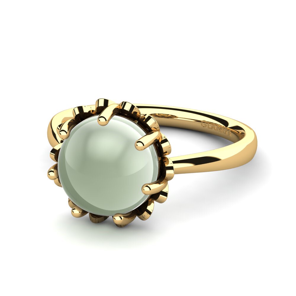 Amatista Verde Cabujón Anillo Carin